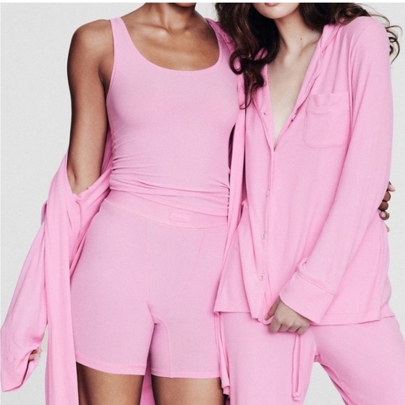 RARE SKIMS Soft Lounge Boxer Cotton Candy Large NWT - Picture 1 of 7